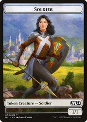 Cat (011) // Soldier Double-Sided Token [Core Set 2021 Tokens] Magic: The Gathering