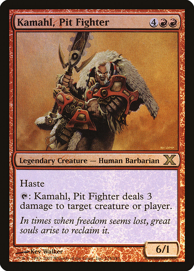 Kamahl, Pit Fighter (Premium Foil) [Tenth Edition] Magic: The Gathering