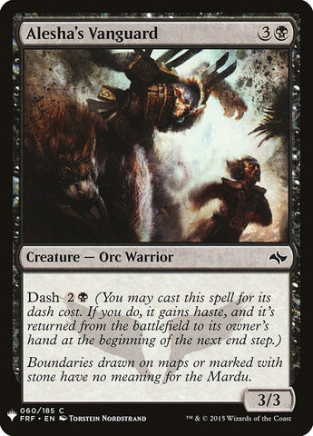 Alesha's Vanguard [Mystery Booster] Magic: The Gathering
