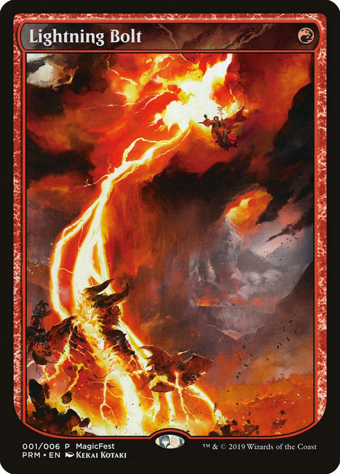Lightning Bolt (Textless) [MagicFest 2019] Magic: The Gathering