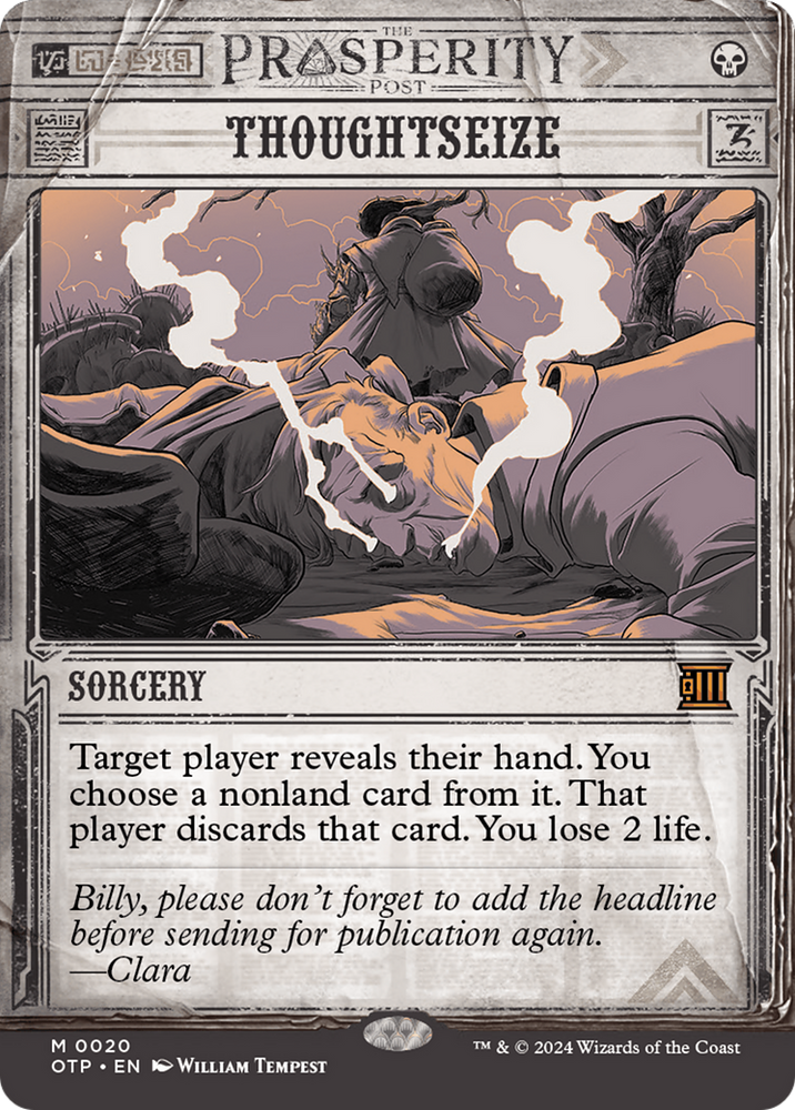 Thoughtseize [Outlaws of Thunder Junction: Breaking News] Magic: The Gathering