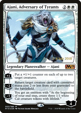Ajani, Adversary of Tyrants [Core Set 2019 Prerelease Promos] Magic: The Gathering