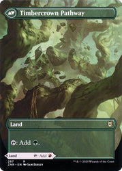 Cragcrown Pathway // Timbercrown Pathway (Borderless Alternate Art) [Zendikar Rising] Magic: The Gathering