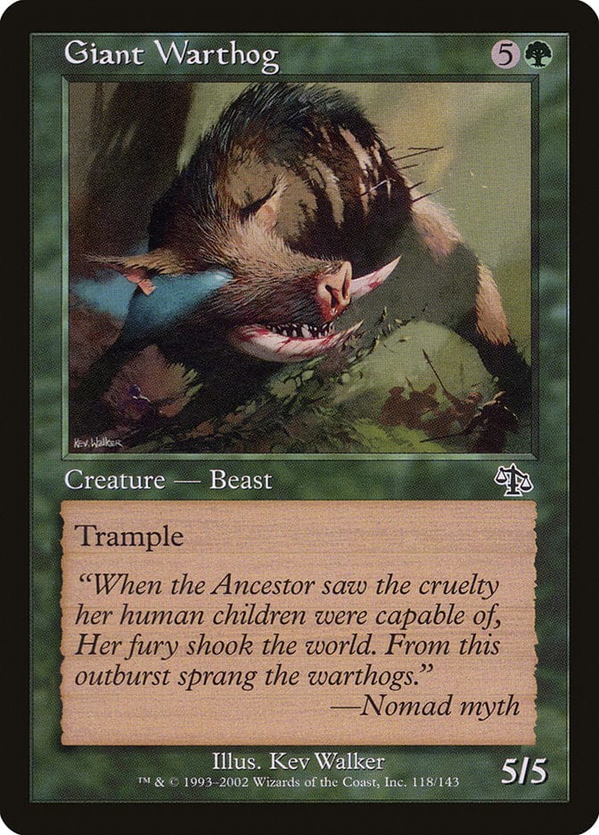 Giant Warthog [Judgment] Magic: The Gathering