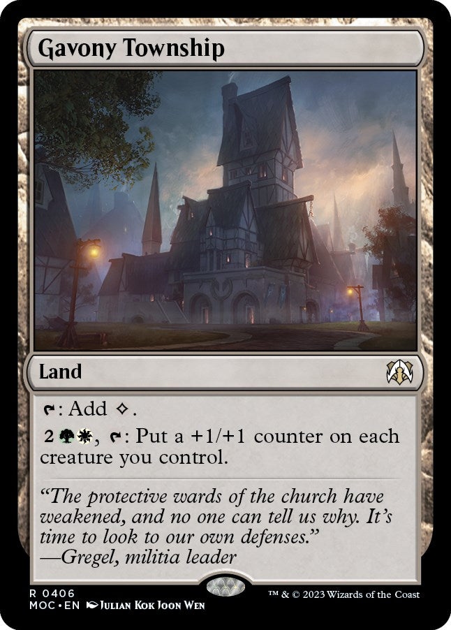 Gavony Township [March of the Machine Commander] Magic: The Gathering