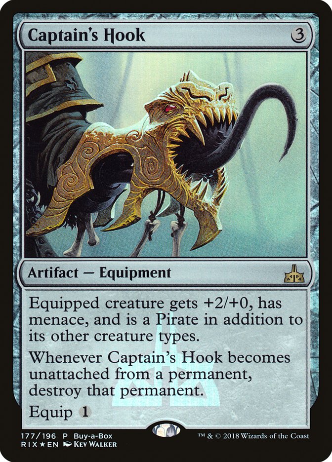Captain's Hook (Buy-A-Box) [Rivals of Ixalan Promos] Magic: The Gathering