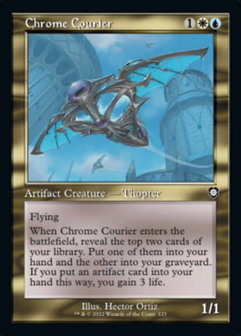 Chrome Courier (Retro) [The Brothers' War Commander] Magic: The Gathering