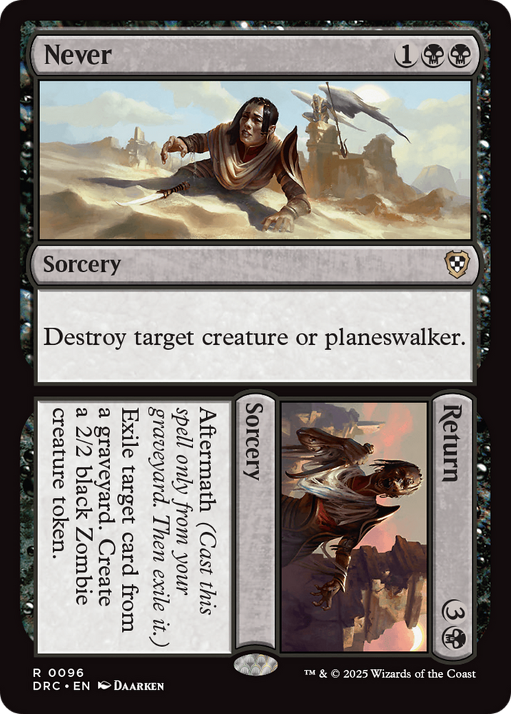 Never // Return [Aetherdrift Commander] Magic: The Gathering