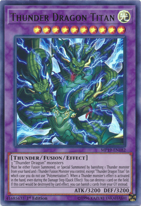 Thunder Dragon Titan [MP19-EN182] Ultra Rare - Yugioh Cards For Your TCG Needs!
