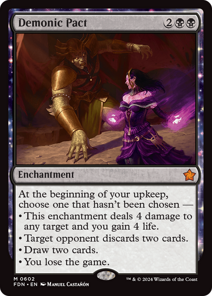 Demonic Pact [Foundations] Magic: The Gathering