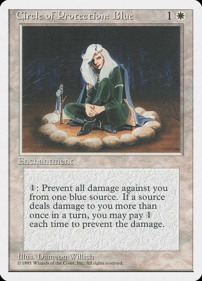 Circle of Protection: Blue [Fourth Edition] Magic: The Gathering