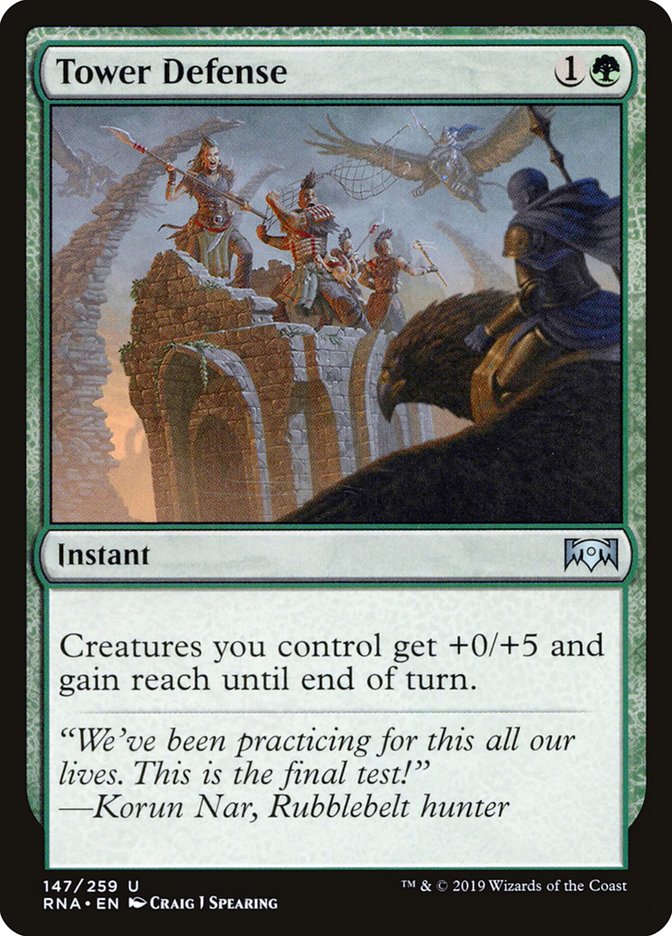 Tower Defense [Ravnica Allegiance] Magic: The Gathering