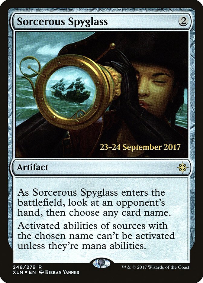 Sorcerous Spyglass [Ixalan Prerelease Promos] Magic: The Gathering
