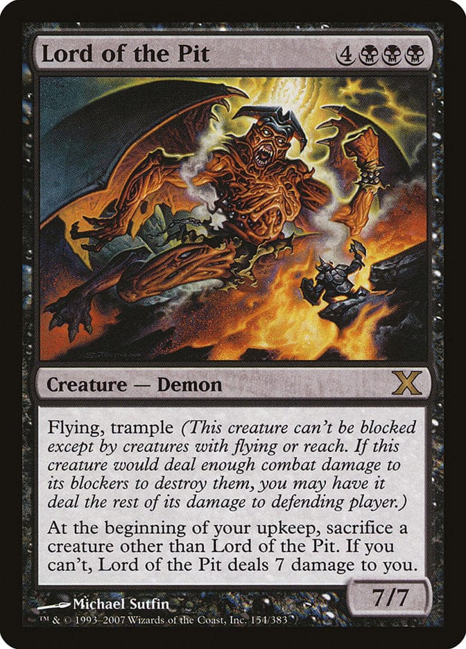 Lord of the Pit [Tenth Edition] Magic: The Gathering