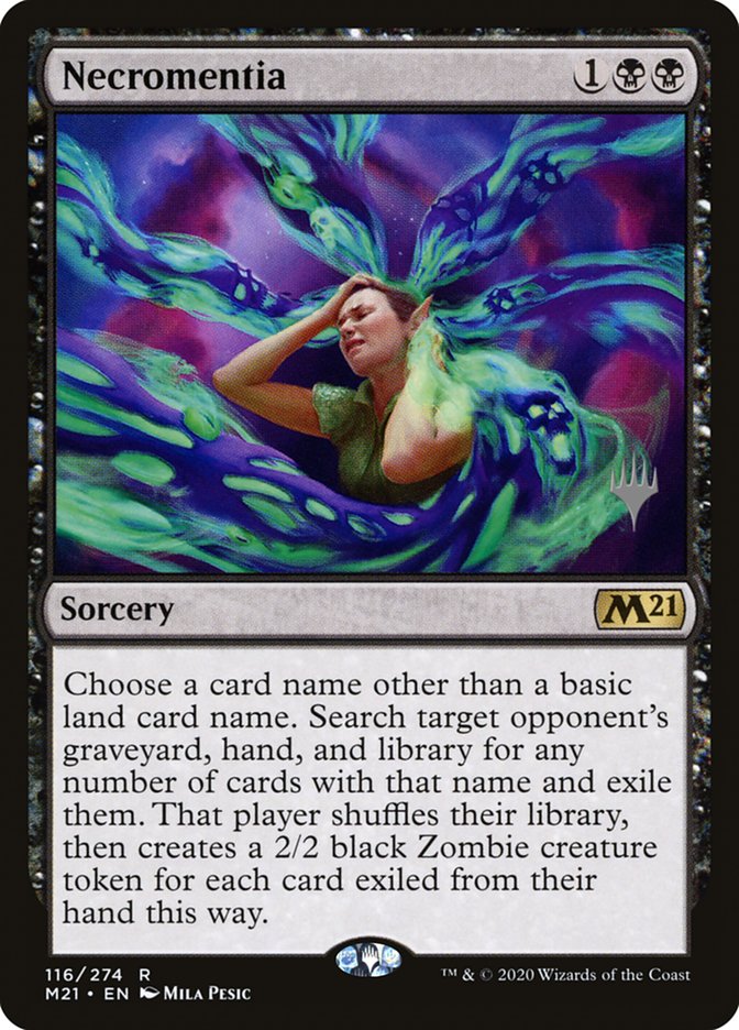 Necromentia (Promo Pack) [Core Set 2021 Promos] Magic: The Gathering