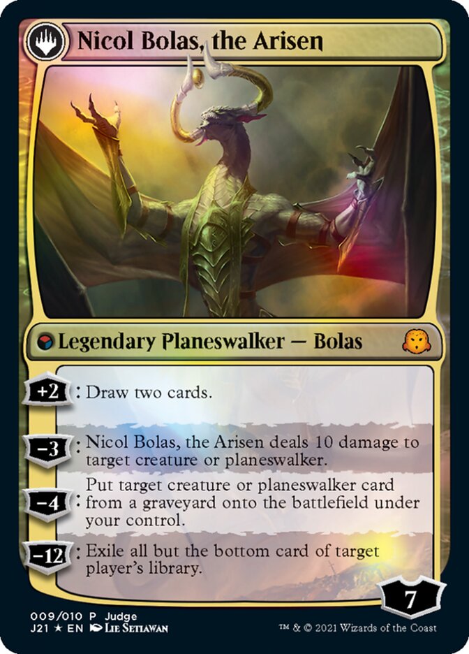 Nicol Bolas, the Ravager // Nicol Bolas, the Arisen [Judge Gift Cards 2021] Magic: The Gathering