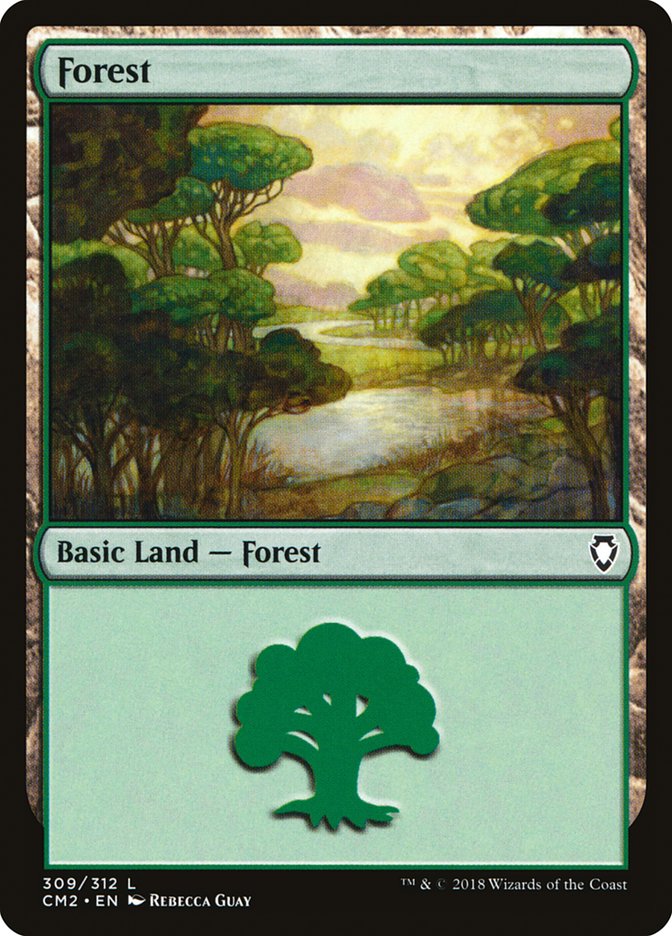 Forest (309) [Commander Anthology Volume II] Magic: The Gathering