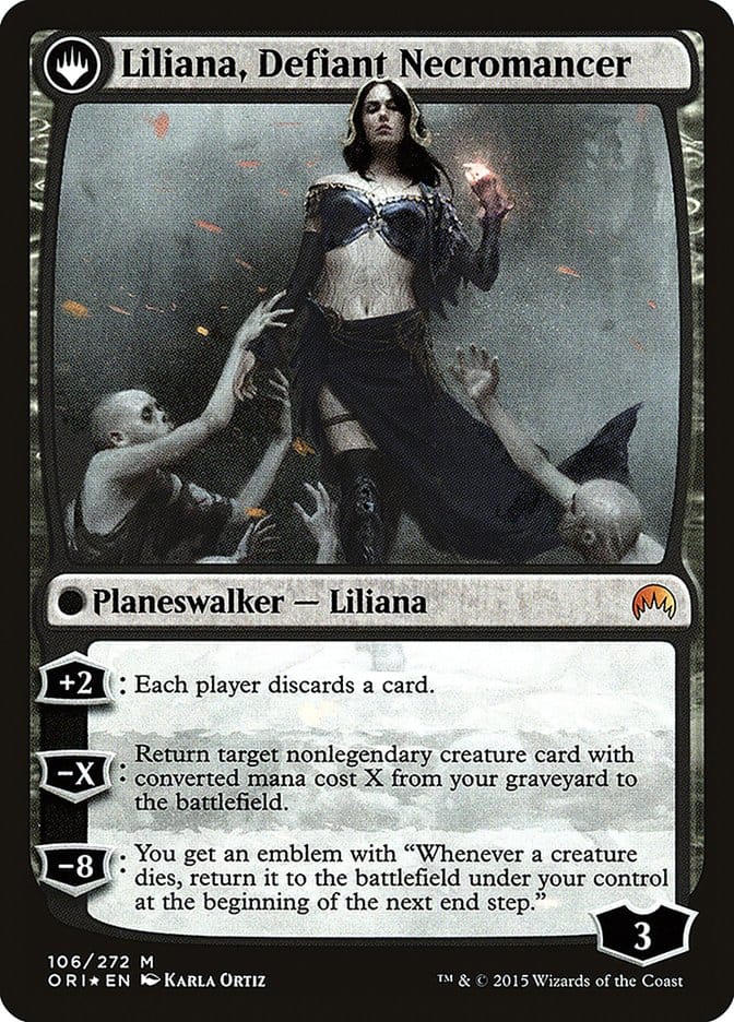 Liliana, Heretical Healer // Liliana, Defiant Necromancer [Magic Origins Prerelease Promos] Magic: The Gathering