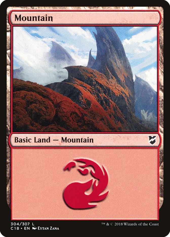 Mountain (304) [Commander 2018] Magic: The Gathering
