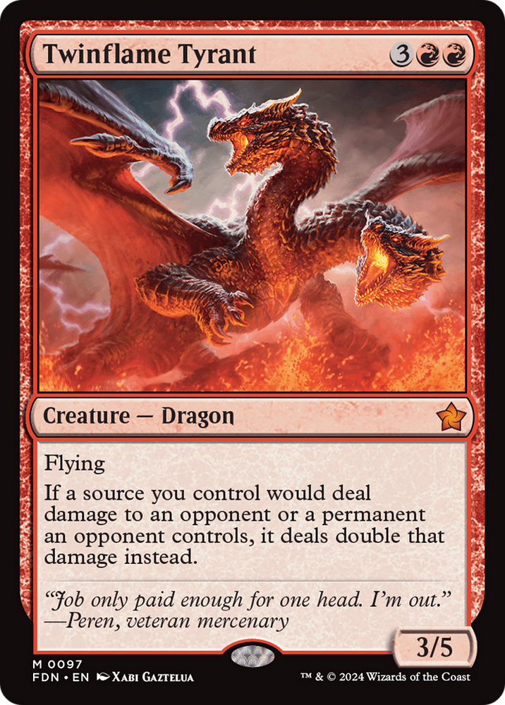 Twinflame Tyrant [Foundations] Magic: The Gathering