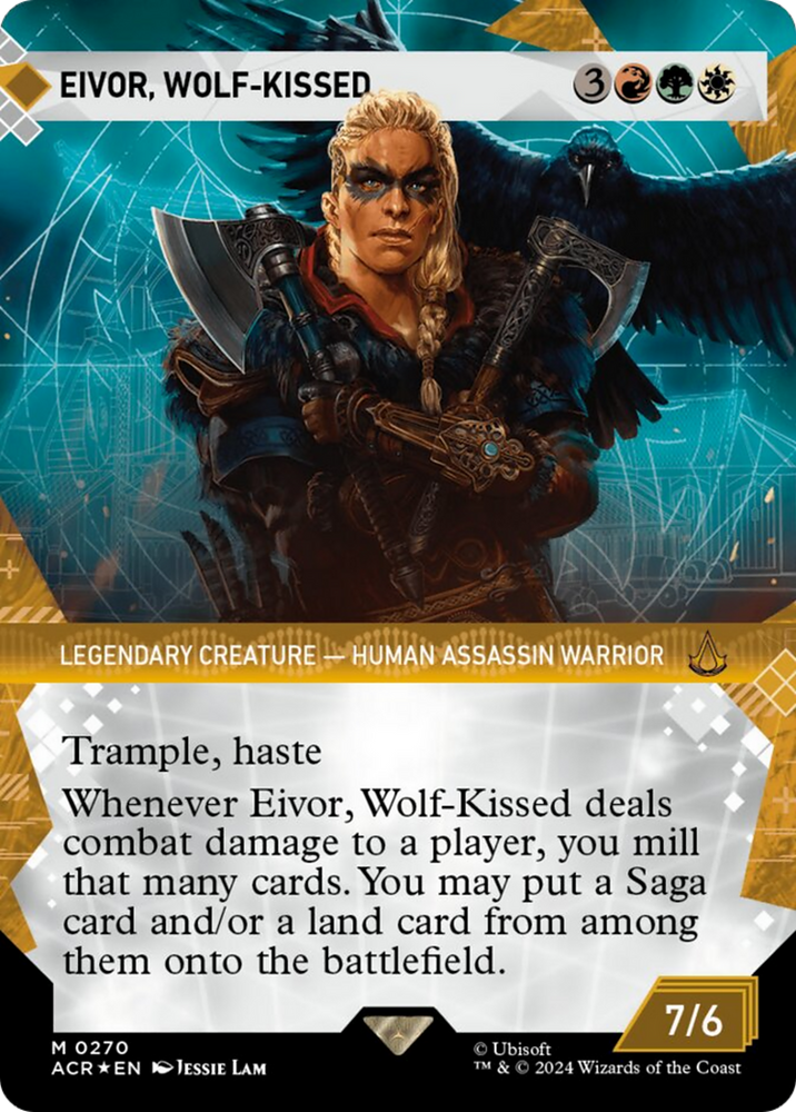 Eivor, Wolf-Kissed (Showcase) (Textured Foil) [Assassin's Creed] Magic: The Gathering