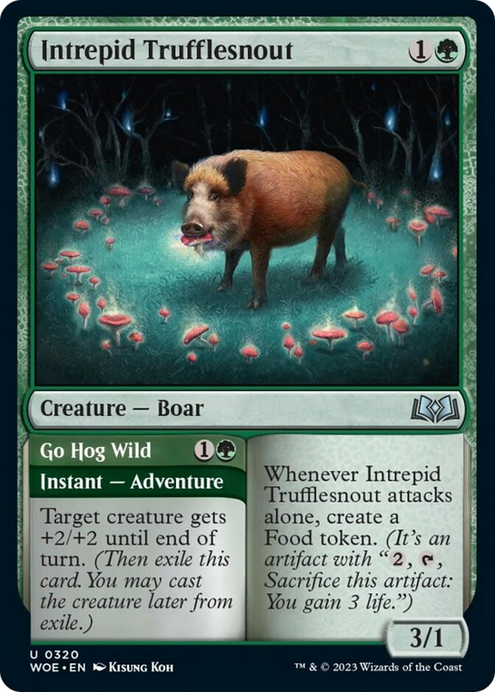 Intrepid Trufflesnout // Go Hog Wild [Wilds of Eldraine] Magic: The Gathering