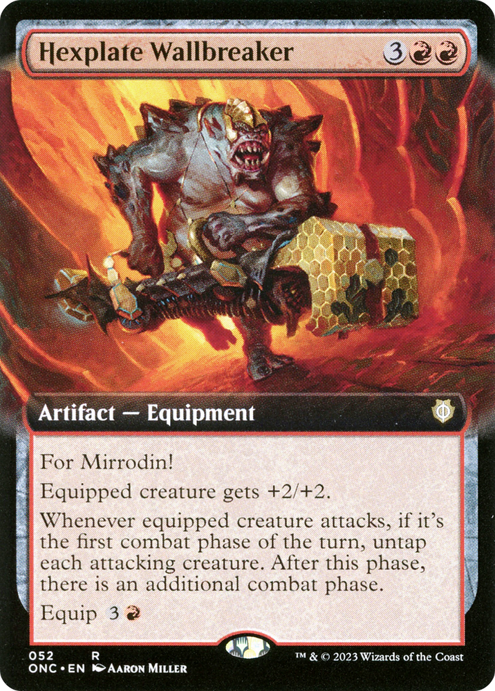 Hexplate Wallbreaker (Extended Art) [Phyrexia: All Will Be One Commander] Magic: The Gathering
