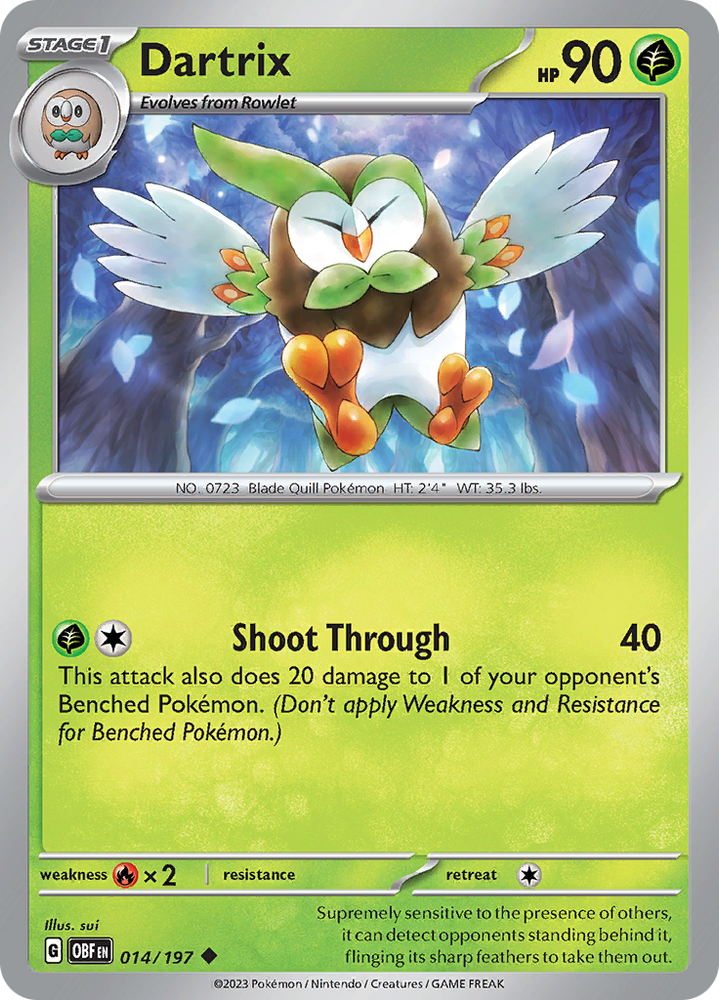 Dartrix (014/197) [Scarlet & Violet: Obsidian Flames] Pokémon