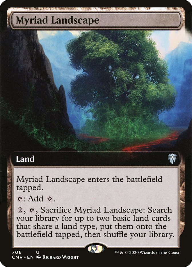 Myriad Landscape (Extended Art) [Commander Legends] Magic: The Gathering