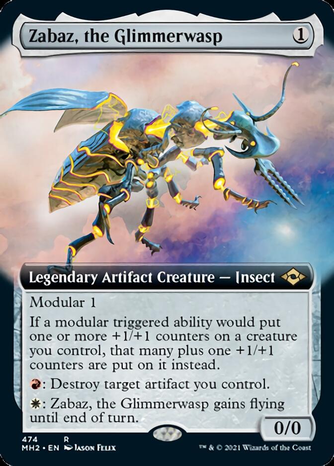 Zabaz, the Glimmerwasp (Extended Art) [Modern Horizons 2] Magic: The Gathering