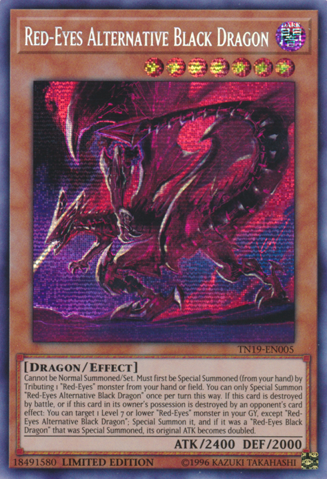 Red-Eyes Alternative Black Dragon [TN19-EN005] Prismatic Secret Rare - Yugioh Cards For Your TCG Needs!