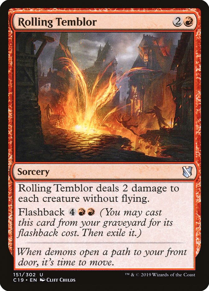 Rolling Temblor [Commander 2019] Magic: The Gathering