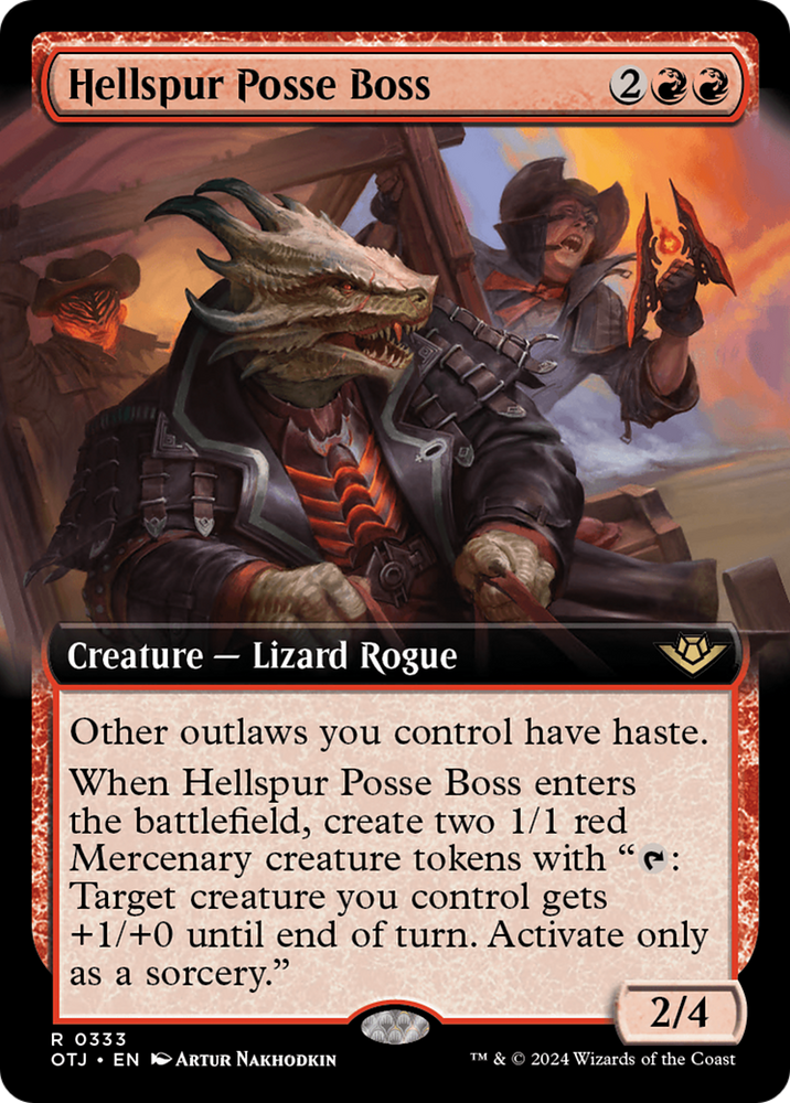 Hellspur Posse Boss (Extended Art) [Outlaws of Thunder Junction] Magic: The Gathering