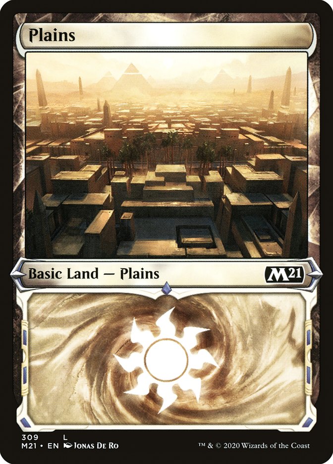 Plains (309) (Showcase) [Core Set 2021] Magic: The Gathering