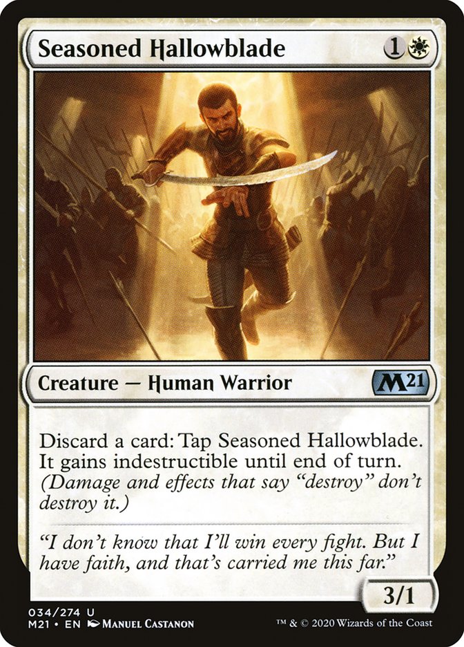 Seasoned Hallowblade [Core Set 2021] Magic: The Gathering