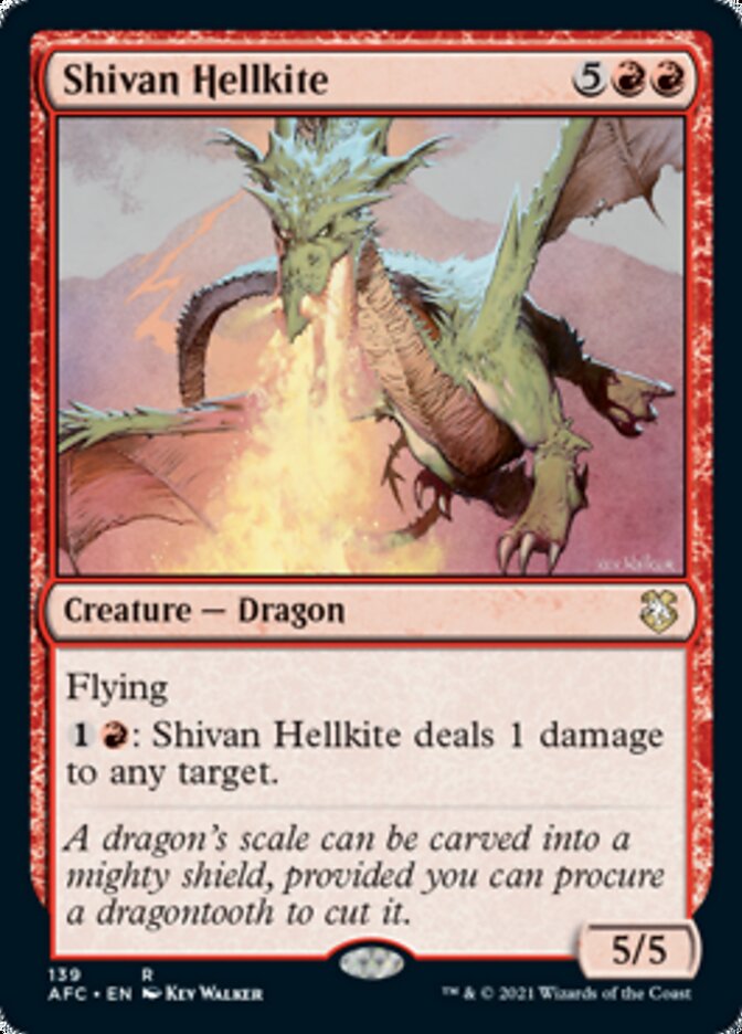 Shivan Hellkite [Dungeons & Dragons: Adventures in the Forgotten Realms Commander] Magic: The Gathering