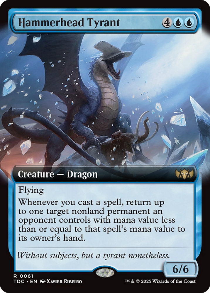 Hammerhead Tyrant (Extended Art) [Tarkir: Dragonstorm Commander] Magic: The Gathering