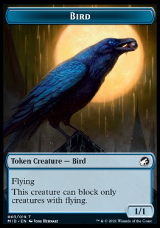 Wolf // Bird Double-Sided Token [Innistrad: Midnight Hunt Tokens] Magic: The Gathering