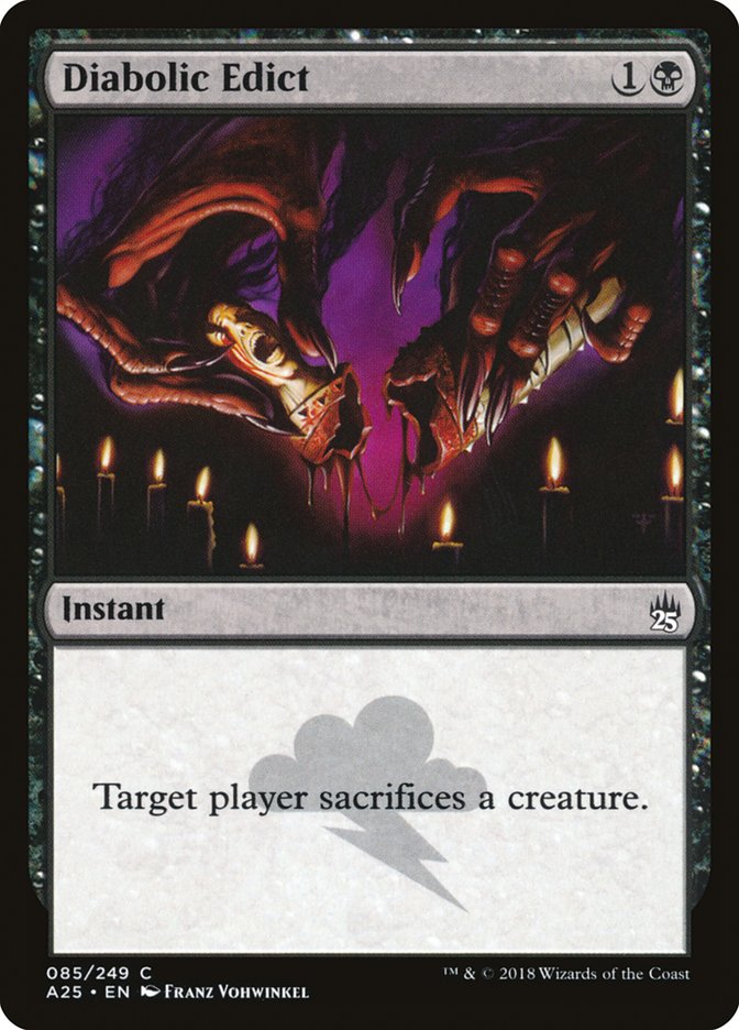 Diabolic Edict [Masters 25] Magic: The Gathering