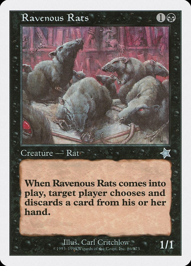Ravenous Rats [Starter 1999] Magic: The Gathering