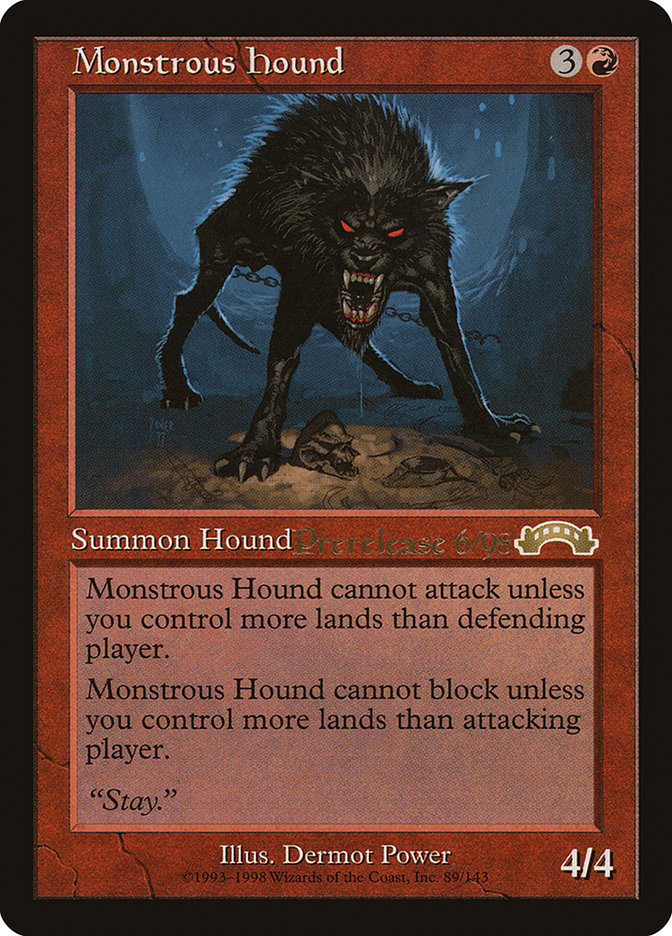 Monstrous Hound [Exodus Promos] Magic: The Gathering