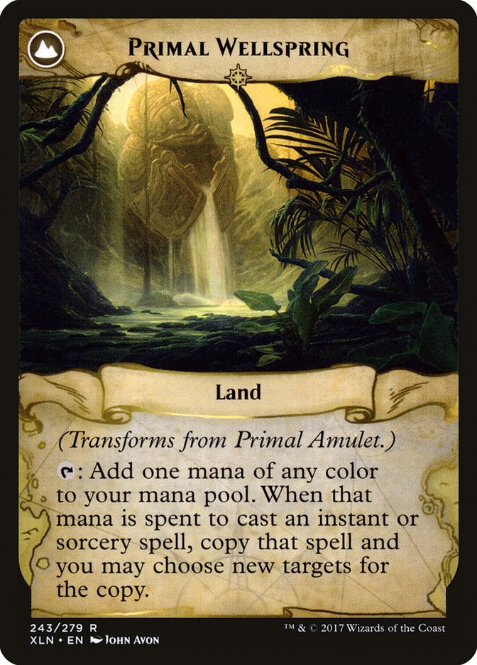 Primal Amulet // Primal Wellspring [Ixalan] Magic: The Gathering