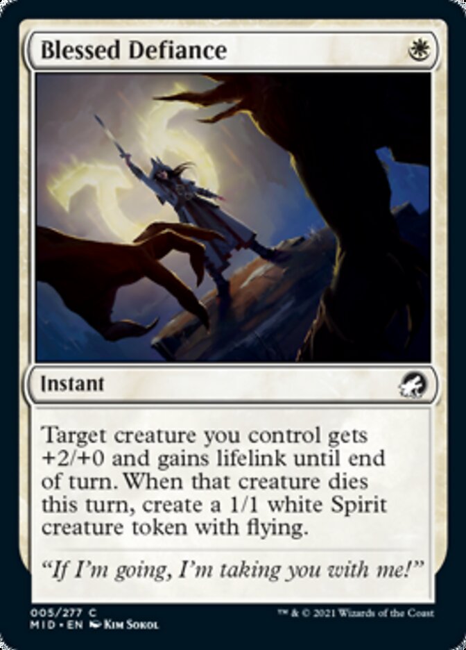 Blessed Defiance [Innistrad: Midnight Hunt] Magic: The Gathering