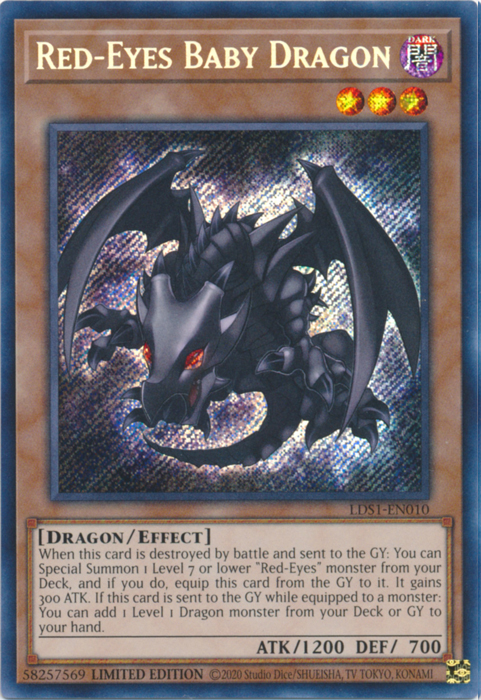 Red-Eyes Baby Dragon [LDS1-EN010] Secret Rare - Yugioh Cards For Your TCG Needs!