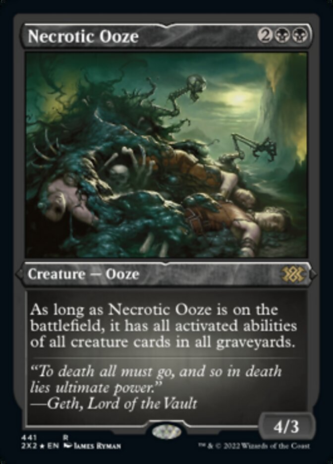 Necrotic Ooze (Foil Etched) [Double Masters 2022] Magic: The Gathering