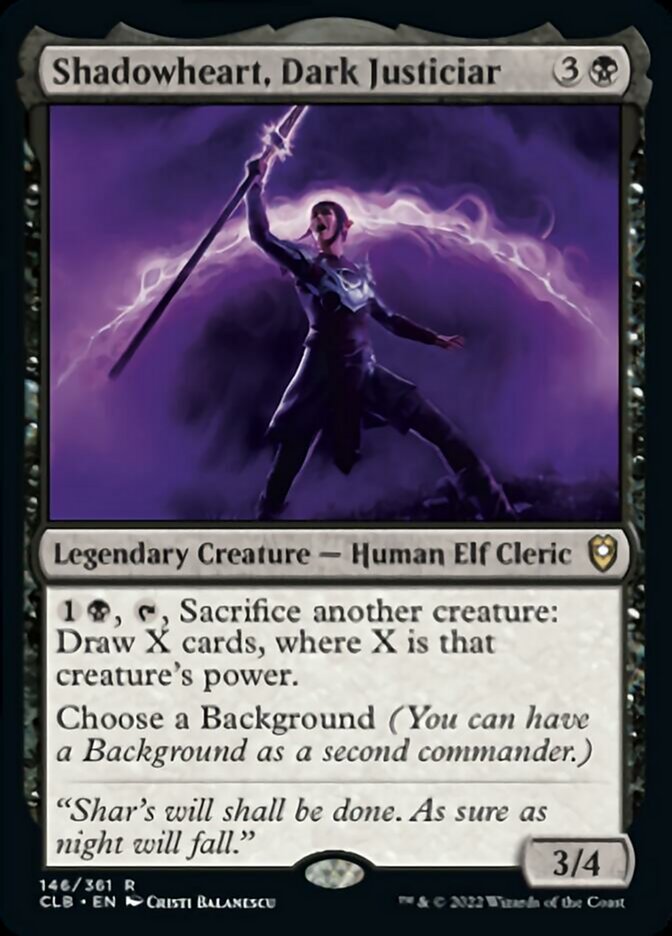 Shadowheart, Dark Justiciar [Commander Legends: Battle for Baldur's Gate] Magic: The Gathering