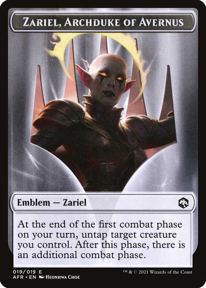 Spider // Zariel, Archduke of Avernus Emblem Double-Sided Token [Dungeons & Dragons: Adventures in the Forgotten Realms Tokens] Magic: The Gathering
