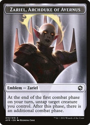Spider // Zariel, Archduke of Avernus Emblem Double-Sided Token [Dungeons & Dragons: Adventures in the Forgotten Realms Tokens] Magic: The Gathering