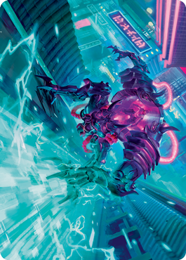 Surgehacker Mech Art Card [Kamigawa: Neon Dynasty Art Series] Magic: The Gathering