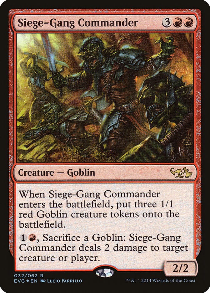Siege-Gang Commander (Elves vs. Goblins) [Duel Decks Anthology] Magic: The Gathering